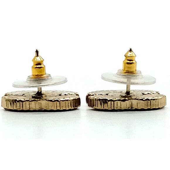 Auth CHANEL - Silver Clear Hardware Rhinestones post EarringsAuth - Picture 3 of 8